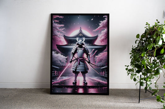 pink samurai fighter Asian Style Poster | Wall A rt for Home & Office | High-Quality Print