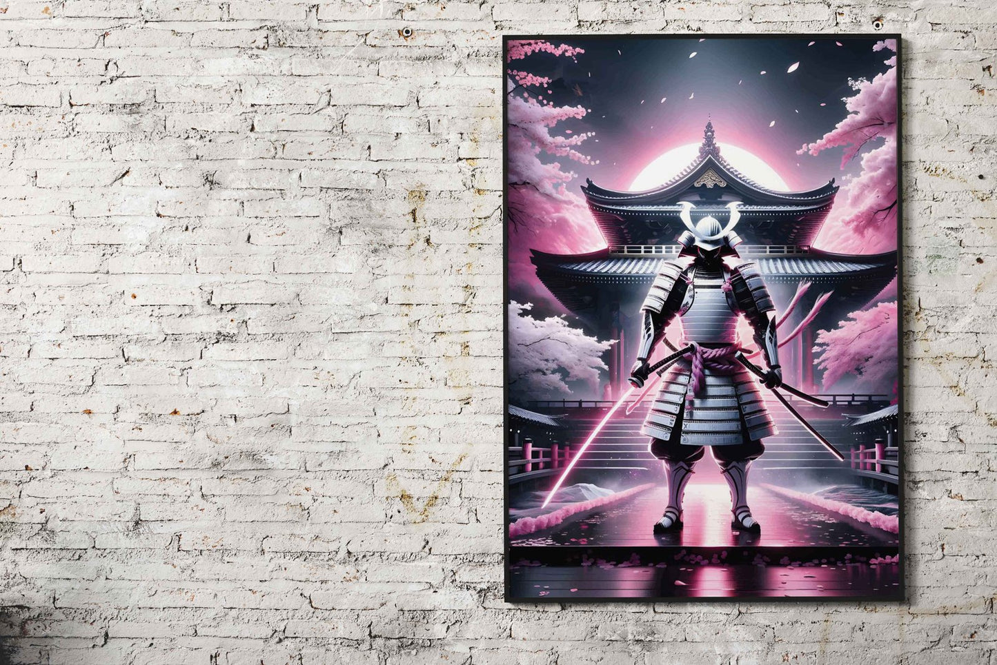 pink samurai fighter Asian Style Poster | Wall A rt for Home & Office | High-Quality Print