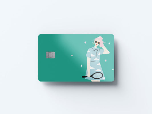 Watercolor pink candy design | credit card sticker | small chip | credit card skin for nursery and home wall decor.