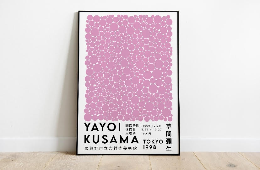 Yayoi Kusama Pink Polka Dot Print