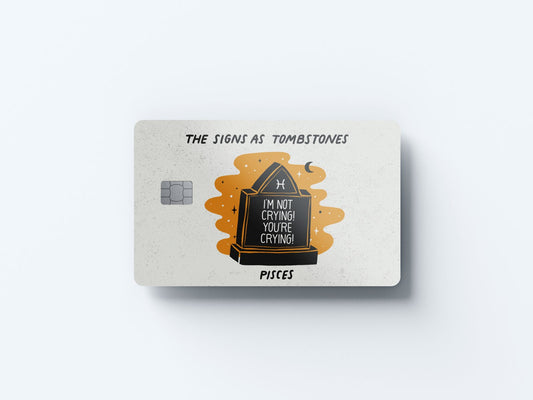 Watercolor pisces as a tombstone design | credit card sticker | small chip | credit card skin for nursery and home wall decor.