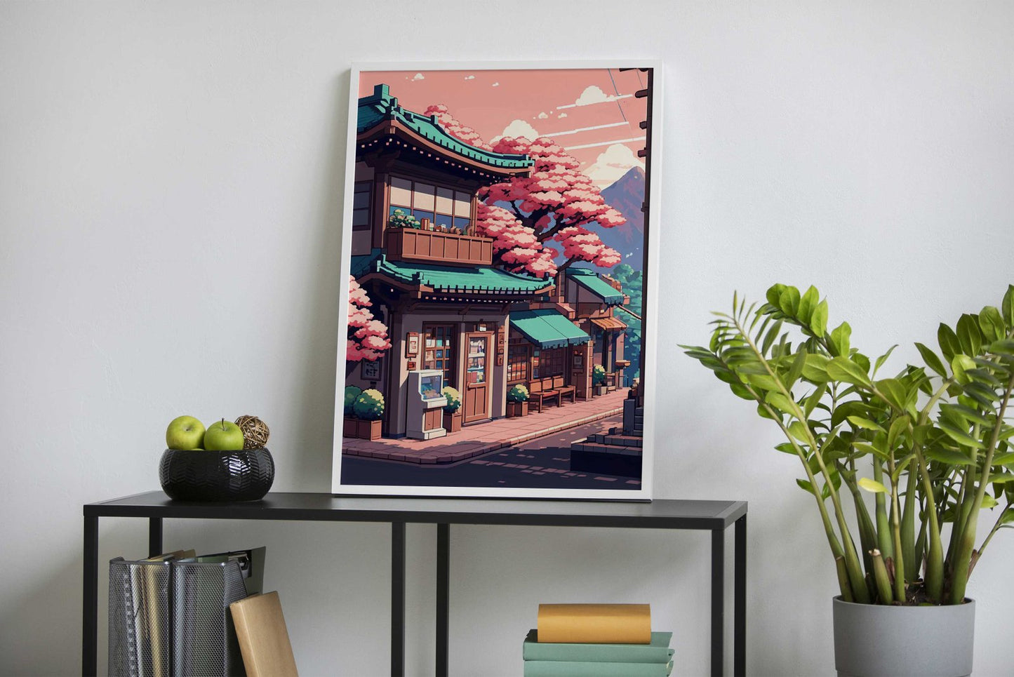 pixel calm sret Asian Style Poster | Wall Art for  Home & Office | High-Quality Print