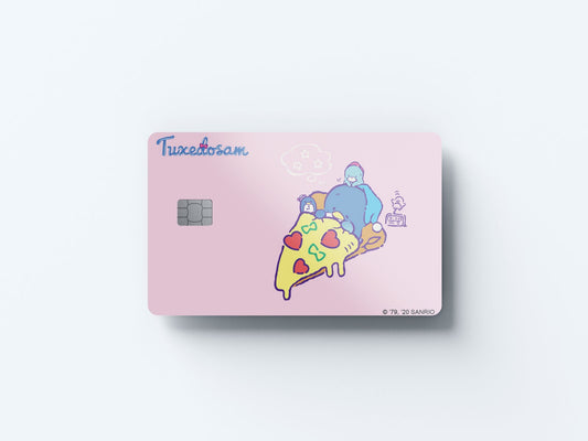 Watercolor pizza dreams design | credit card sticker | small chip | credit card skin for nursery and home wall decor.