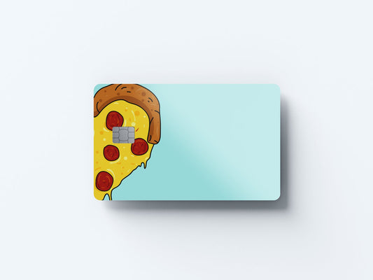 Watercolor pizza heart right design | credit card sticker | small chip | credit card skin for nursery and home wall decor.