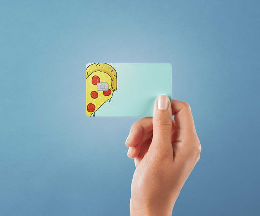 Watercolor pizza heart right design | credit card sticker | small chip | credit card skin for nursery and home wall decor.