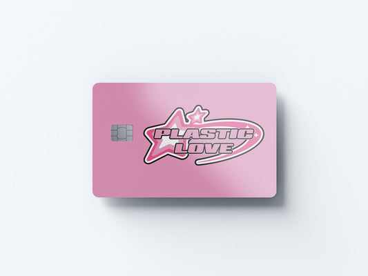 Watercolor plastic love design | credit card sticker | small chip | credit card skin for nursery and home wall decor.