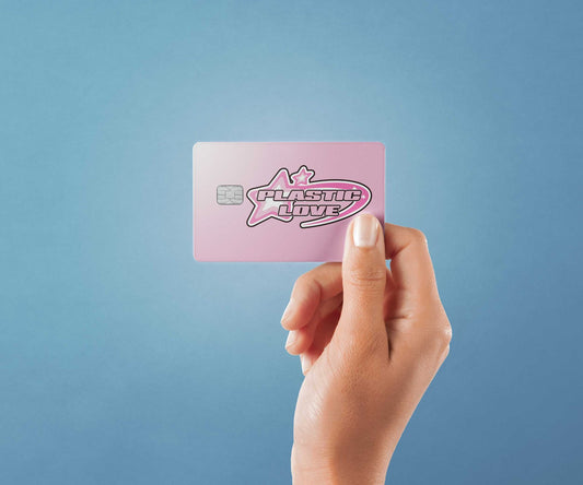 Watercolor plastic love design | credit card sticker | small chip | credit card skin for nursery and home wall decor.