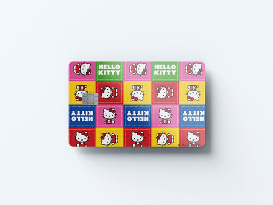 Watercolor playful design | credit card sticker | small chip | credit card skin for nursery and home wall decor.