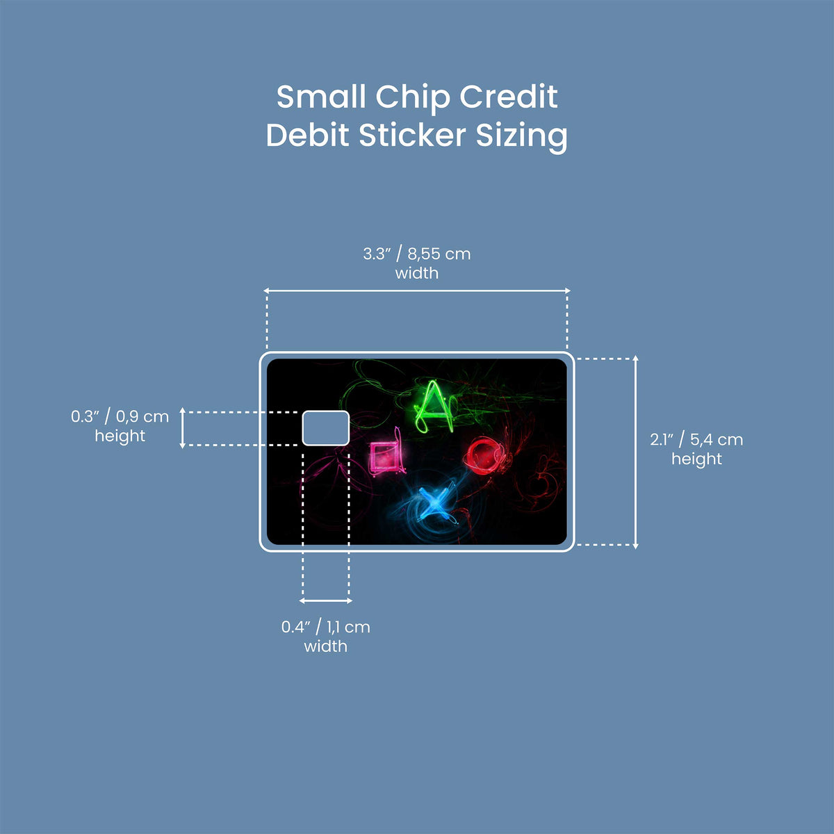 Playstation Controlls - Premium Vinyl Credit Card Skin Cover by Wonderwallsboutique