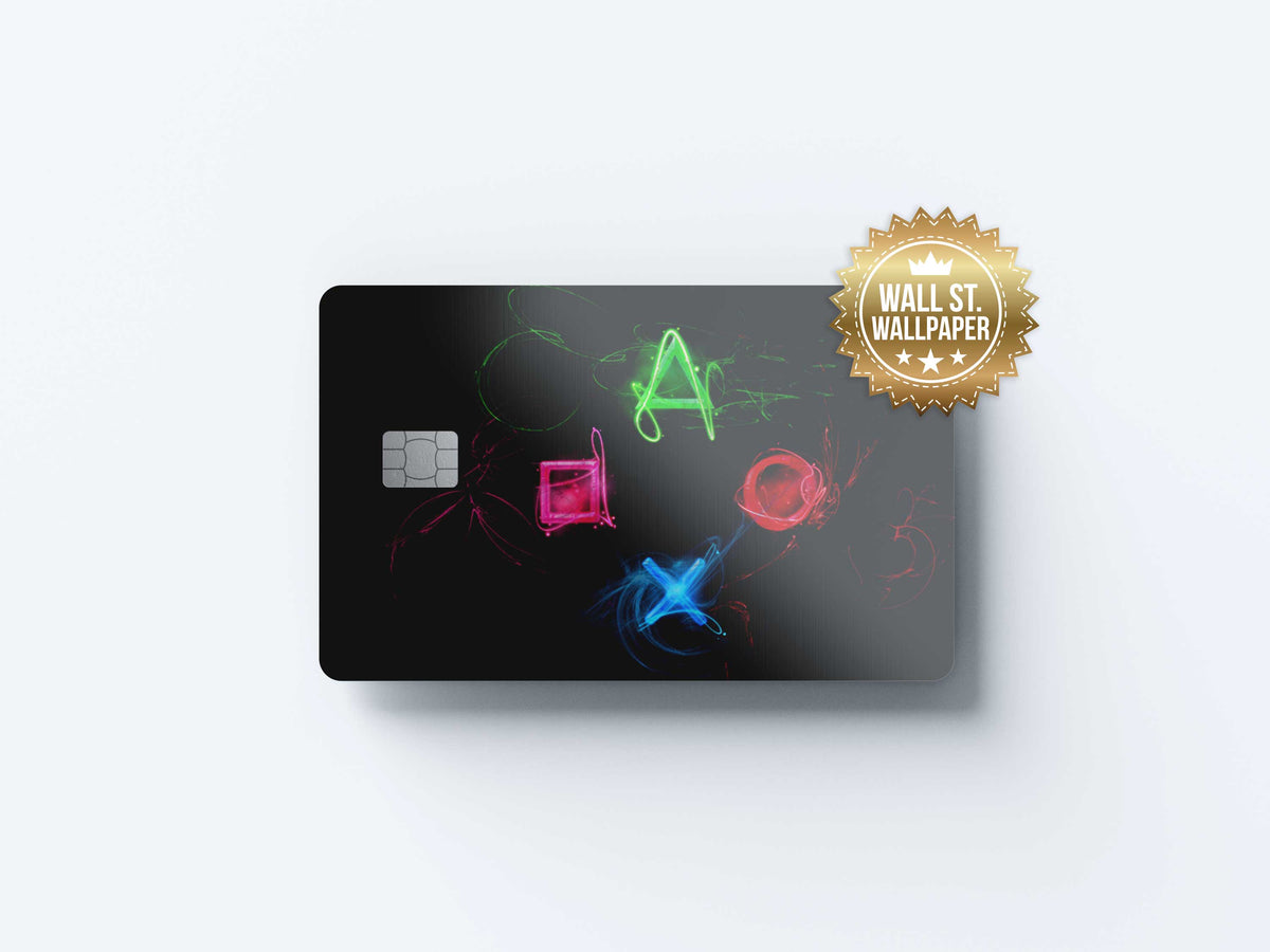 Playstation Controlls - Premium Vinyl Credit Card Skin Cover by Wonderwallsboutique