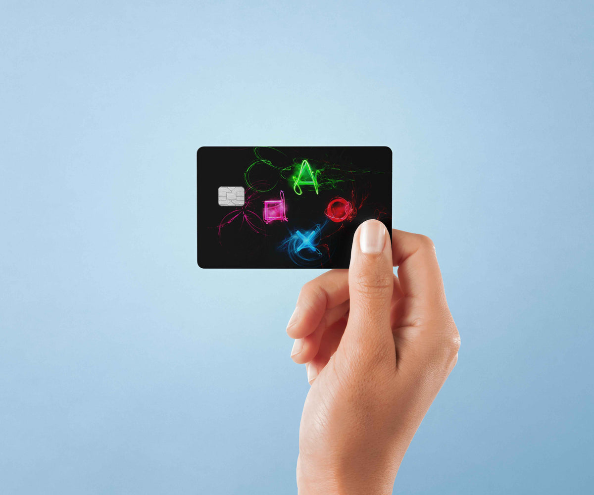 Playstation Controlls - Premium Vinyl Credit Card Skin Cover by Wonderwallsboutique