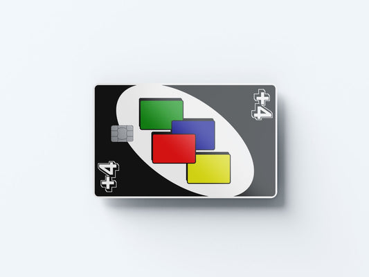 Watercolor plus 4 card design | credit card sticker | small chip | credit card skin for nursery and home wall decor.