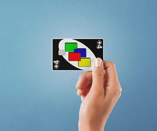 Watercolor plus 4 card design | credit card sticker | small chip | credit card skin for nursery and home wall decor.