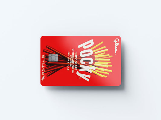 Watercolor pocky chocolate design | credit card sticker | small chip | credit card skin for nursery and home wall decor.