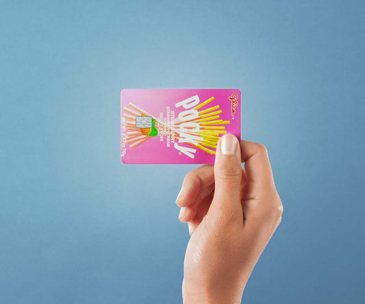 Watercolor pocky strawberry design | credit card sticker | small chip | credit card skin for nursery and home wall decor.