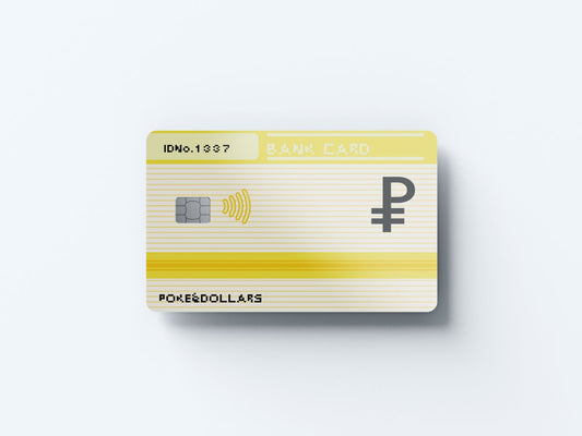Watercolor pokedollars design | credit card sticker | small chip | credit card skin for nursery and home wall decor.