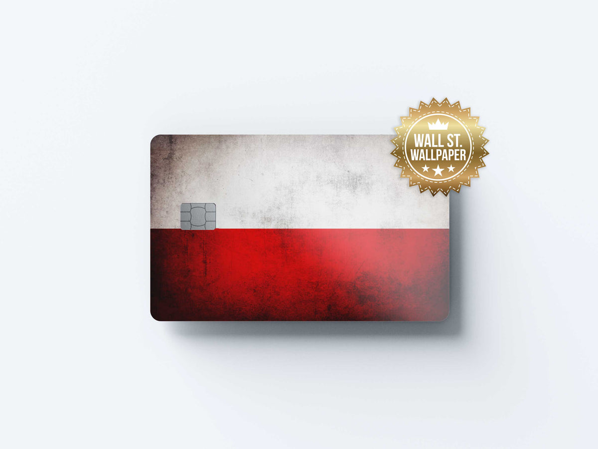 Poland Retro - Premium Vinyl Credit Card Skin Cover by Wonderwallsboutique