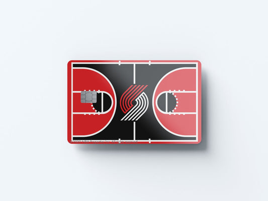 Watercolor portland trail blazers courtside design | credit card sticker | small chip | credit card skin for nursery and home wall decor.
