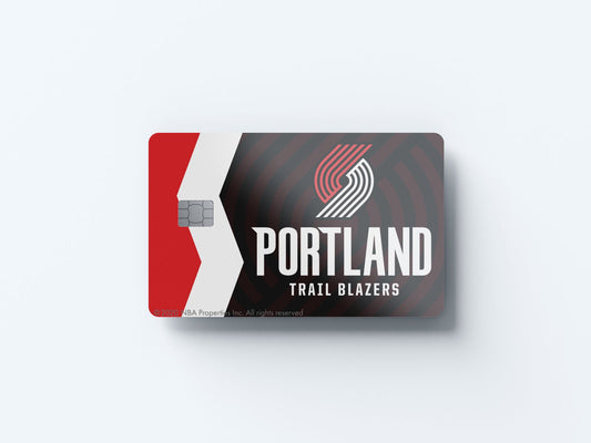Watercolor portland trail blazers crossover design | credit card sticker | small chip | credit card skin for nursery and home wall decor.
