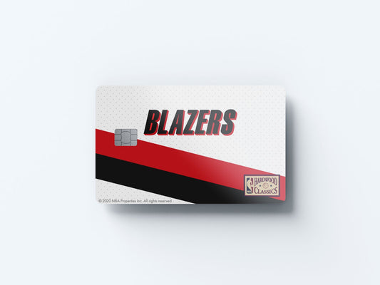 Watercolor portland trail blazers home hardwood classics design | credit card sticker | small chip | credit card skin for nursery and home wall decor.
