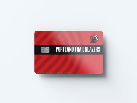 Watercolor portland trail blazers midcourt design | credit card sticker | small chip | credit card skin for nursery and home wall decor.