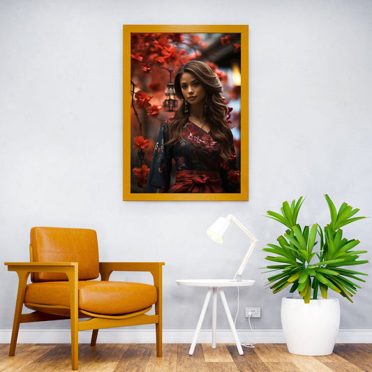portrait of japanese girl Asian Style Poster | W all Art for Home & Office | High-Quality Print
