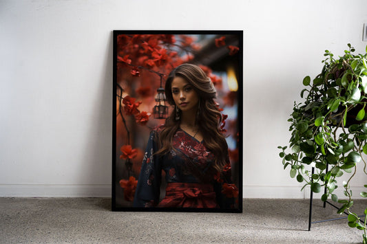 portrait of japanese girl Asian Style Poster | W all Art for Home & Office | High-Quality Print