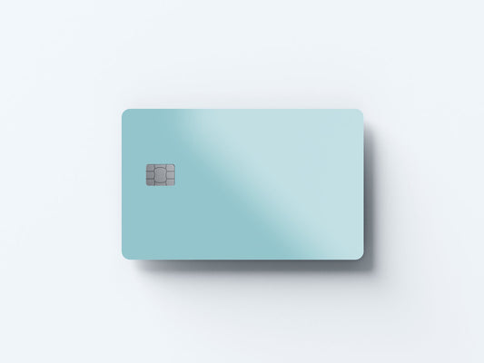Watercolor powder blue design | credit card sticker | small chip | credit card skin for nursery and home wall decor.
