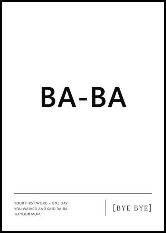 First Words Personal Poster