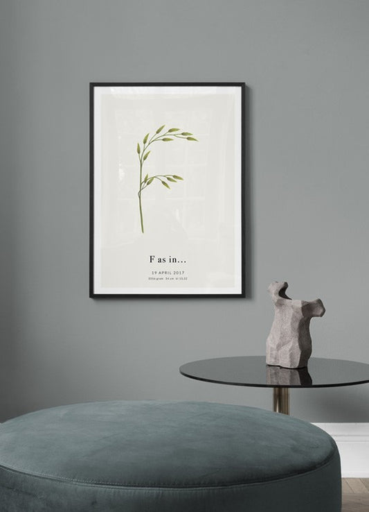 Botanic Letter F Personal Poster