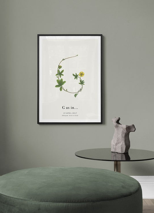 Botanic Letter G Personal Poster
