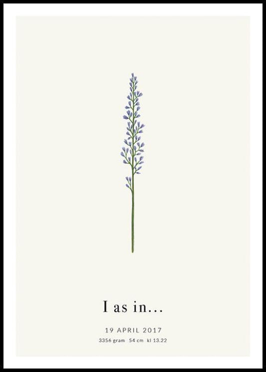 Botanic Letter I Personal Poster