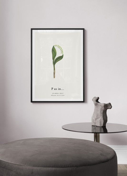 Botanic Letter P Personal Poster