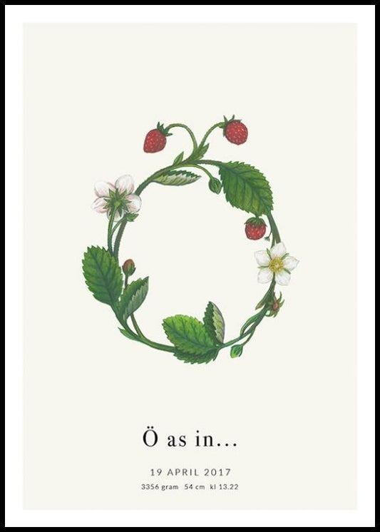 Botanic Letter O Personal Poster
