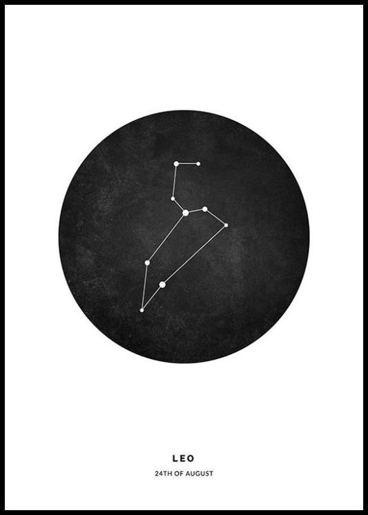 Star Sign Black Leo Personal Poster