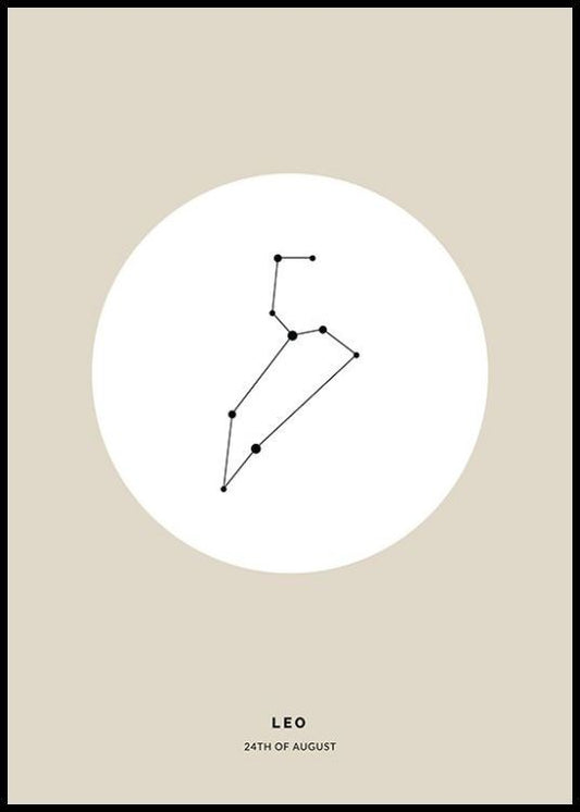 Star Sign Beige Leo Personal Poster