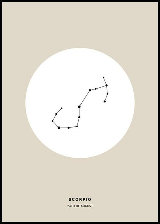 Star Sign Beige Scorpio Personal Poster