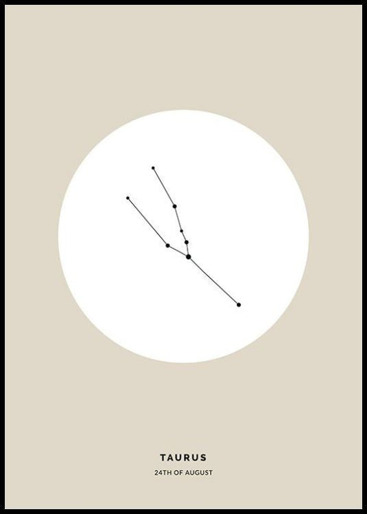 Star Sign Beige Taurus Personal Poster