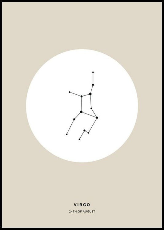 Star Sign Beige Virgo Personal Poster