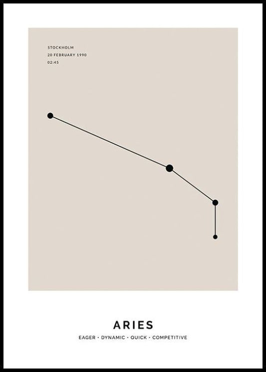 Constellation Beige Aries Personal Poster