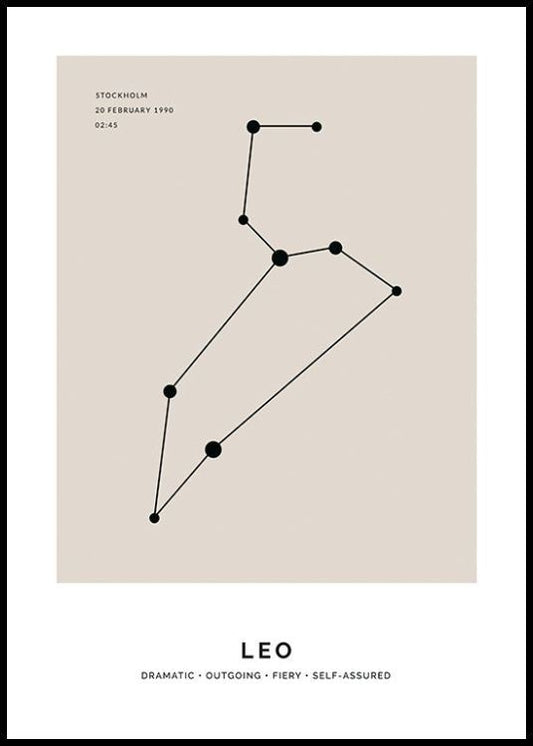 Constellation Beige Leo Personal Poster