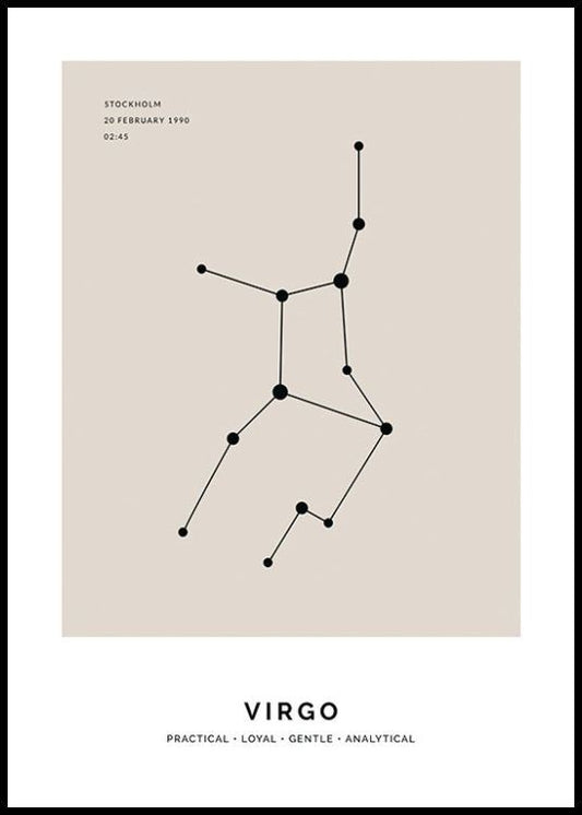 Constellation Beige Virgo Personal Poster