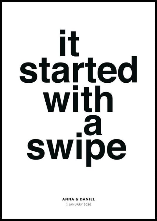 It Started With A Swipe Personal Poster