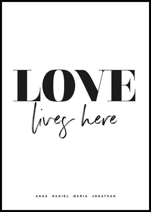 Love Lives Here No2 Personal Poster