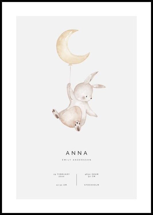 Flying Bunny Personal Poster