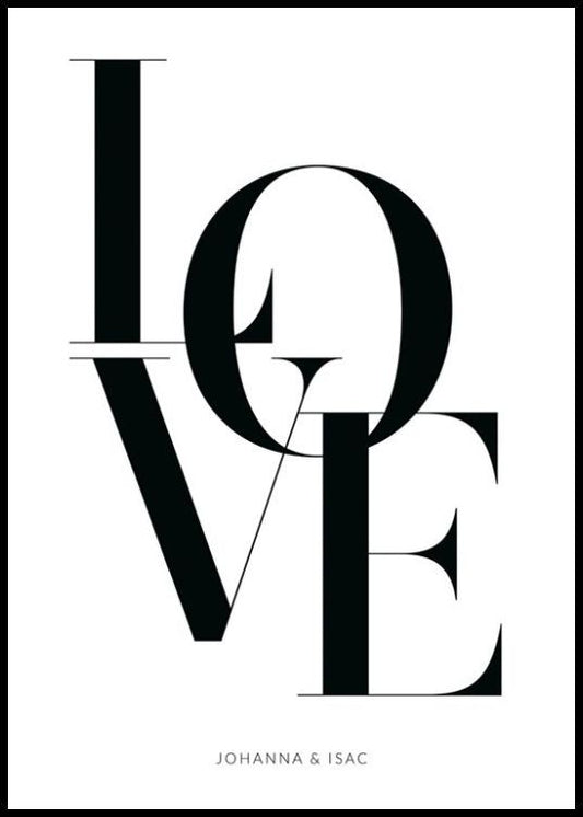 Love BW Personal Poster