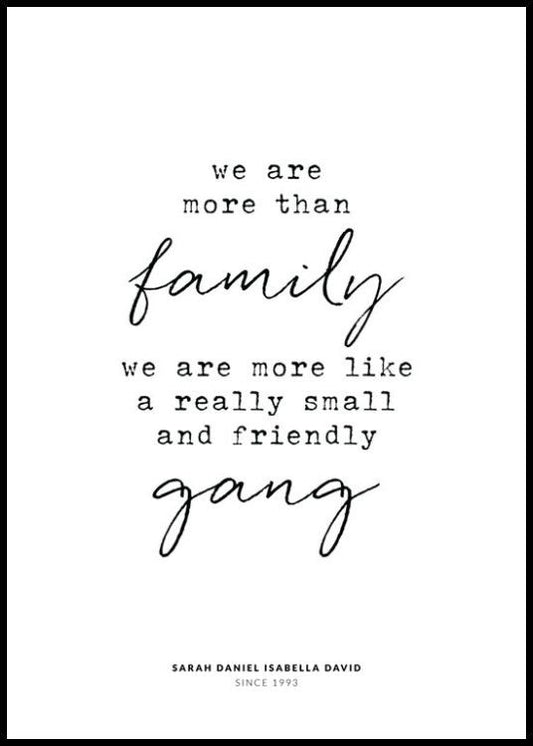 Friendly Gang Personal Poster