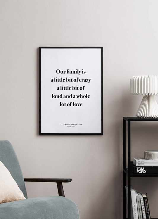 Crazy Family Personal Poster