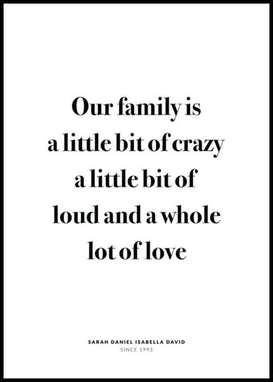 Crazy Family Personal Poster
