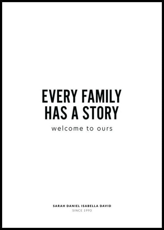 Family Story No1 Personal Poster